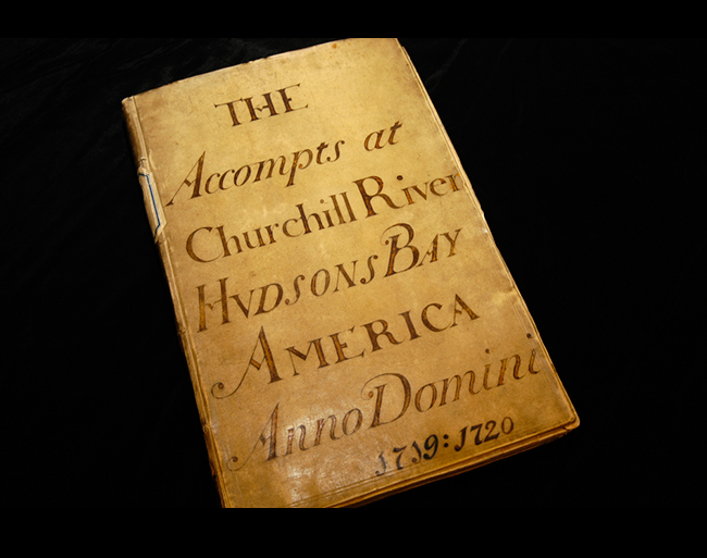 cover of a book entitled &ldquo;The Accompts at Churchill River Hudsons Bay America Anno Domini&rdquo;