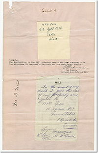 Alexander Gold&rsquo;s handwritten will