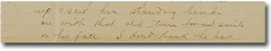 exerpt from letter: &ldquo;standing beside me with that old time broad smile on his face&rdquo;