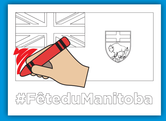 une page &agrave; colorier du drapeau du Manitoba #F&ecirc;teduManitoba