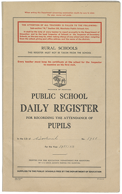 Half-yearly attendance record for Ernest Braun&rsquo;s class